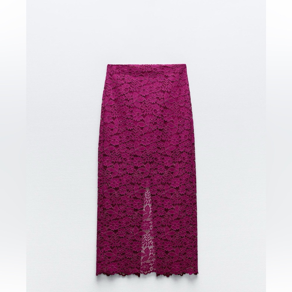 Zara lace midi skirt